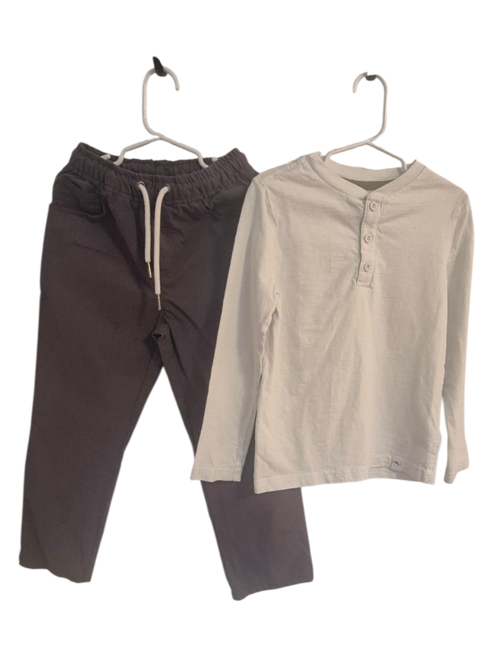 Tommy Bahama Charcoal Drawstring Pants And Henley Top